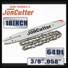 18inch 3/8" .058" 64DL Saw chain and Guide Bar Combo For JonCutter G5800 Chainsaw