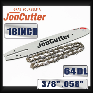 18inch 3/8" .058" 64DL Saw chain and Guide Bar Combo For JonCutter G5800 Chainsaw