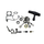 Crankshaft Crankcase Cylinder Muffler Gasket Set Fuel Hose & Fuel Filter Oil Hose & Oil Filter Bearings Oil Seals Spark Plug Piston Needle Bearing Starter Handle For MS360 MS340 036 034 Chainsaw
