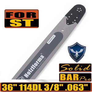 Holzfforma® Pro 36inch 3/8 .063 114DL Solid Guide Bar For Many Stihl Chainsaws like Stihl MS361 MS362 MS380 MS390 MS440 MS441 MS460 MS461 MS660 MS661 MS650 066 064
