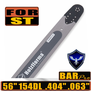 Holzfforma 56Inch .404" .063"(1.6mm) 154 Drive Links Solid Guide Bar For ST 088 MS880 070 090 084 076 075 051 050 Chainsaw