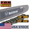 US STOCK - Holzfforma® 20Inch Guide Bar & Saw Chain Combo .325 .050 78DL For Husqvarna Chainsaw 36 41 50 51 55 336 340 345 350 351 353 346xp 435 440 445 450 455 460 Poulan 2-4 Days Delivery Time Fast Shipping For US Customers Only