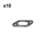 Holzfforma 10PCS Muffler Gasket For HUS 357 359 Chainsaw #503 91 66-01