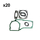 Holzfforma 20PCS Gasket Kit For HUS 395 Chainsaw #503 47 17-01,503 46 56-01,503 92 07-01