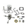 54mm Piston Kit Crankshaft Viton Oil Seal Gasket Decompression Valve Spark Plug Fuel Filter Needle Cage Chainsaw Rebuild Parts For Stihl MS660 Chainsaw