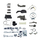 Repair Kit 92in1 Choke Rod Intake Pipe Rubber Sleeve Pawls Spring Throttle Trigger Brake Band Brake Connecting Rod Grooved Plastic Part Brake Lever For Hus362 365 371 372 Chainsaw