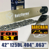 Holzfforma® 42 Inch .404 .063 125Drive Links Guide Bar & Full Chisel Saw Chain Combo For Stihl 088 MS880 070 090 084 076 075 051 050 Chainsaw