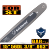 Holzfforma® 3/8'' .063'' 15inch 56 Drive Links 3003 000 5211 Guide Bar For Many Stihl Chainsaws like Stihl MS361 MS362 MS380 MS390 MS440 MS441 MS460 MS461 MS660 MS661 MS650