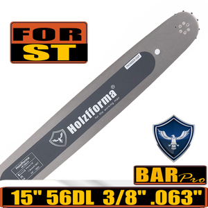 Holzfforma® 3/8'' .063'' 15inch 56 Drive Links 3003 000 5211 Guide Bar For Many Stihl Chainsaws like Stihl MS361 MS362 MS380 MS390 MS440 MS441 MS460 MS461 MS660 MS661 MS650