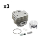 3Sets Cylinder Piston Kits 52MM With Decompression Value For Hus272 Chainsaw