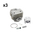 3Sets Cylinder Piston Kits 52MM With Decompression Value For Hus272 Chainsaw