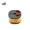 Holzfforma 5PCS Air Filter HD Type For HUS 372 372XP Chainsaw #503 81 80 01,503 81 80-04