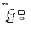 Holzfforma 10PCS Crankcase Gasket Cylinder Gasket Muffler Gasket For ST MS460 Chainsaw #1128 029 0502,1128 029 2304,1125 149 0601