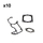 Farmertec 10PCS Crankcase Gasket Cylinder Gasket Muffler Gasket For ST MS660 066 Chainsaw #1122 029 0507,1122 029 2301,1125 149 0601