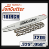 18inch .325" .058" 72DL Saw chain and Guide Bar Combo For JonCutter G5800 Chainsaw