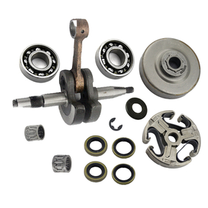 Crankshaft 3/8"-7 Clutch Drum Sprocket Oil Seals Piston Needle Cage Washer E-Clip For Hus 362 365 371 372