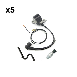 5 Sets Ignition Coil Fuel Line Hose Fuel Filters For MS290 MS390 029 039 Chainsaw Spare Parts