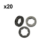 20PCS 3/8"-7T 7 Spline Rim Sprocket 3/8" 7T Sprocket Rim .325" 7T Drive Rim For Stihl Chainsaw