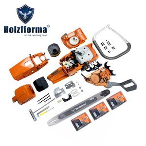 Holzfforma 93.6CC G395 Gasoline Chain Saw Power Head With 56inch Three Chains And Bar Already Tested All parts are For Husqvarna 394 395 Chainsaw For US Customers