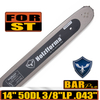 Holzfforma 14" 50DL 3/8"LP .043" Guide Bar For ST MS170 MS171 MSE170 MS180 MS181 018 Chainsaw #3005 000 3909