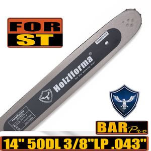 Holzfforma 14" 50DL 3/8"LP .043" Guide Bar For ST MS170 MS171 MSE170 MS180 MS181 018 Chainsaw #3005 000 3909