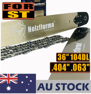 AU STOCK only to AU ADDRESS - Holzfforma® 36 Inch .404 .063 104 Drive Links Guide Bar & Full Chisel Saw Chain Combo For Stihl 088 MS880 070 090 084 076 075 051 050 and Holzfforma G888 Chainsaw 2-4 Days Delivery Time Fast Shipping For AU Customers Only