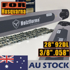 AU STOCK only to AU ADDRESS - Holzfforma® Pro 28 Inch 3/8 .058 92DL Bar & Full Chisel Chain Combo For Husqvarna 61 66 262 xp 266 268 272 xp 281 288 362 365 372 xp 385 390 394 395 480 562 570 575 2-4 Days Delivery Time Fast Shipping For AU Customers Only