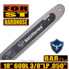 Holzfforma® 3/8 LP .050 18inch 60DL Duromatic Solid Bar Hardnose For Many Stihl Chainsaws like MS170 MS180 MS181 MS190 MS191T MS192T MS200 MS200T MS210 MS211 MS230 MS250 017 018 020 021 023 025