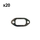 Holzfforma 20PCS Muffler Gasket For HUS 61 268 272 Chainsaw #503 40 54-01