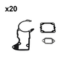 Holzfforma 20PCS Crankcase Gasket Cylinder Gasket Muffler Gasket For ST MS460 Chainsaw #1128 029 0502,1128 029 2304,1125 149 0601