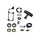 Gasket Set Oil Seal Set 6202 Grooved Ball Bearing Fuel Line Fuel Filter Decompression Valve Spark Plug Starter Grip Piston Needle Bearing For Husqvarna 55 Chainsaw